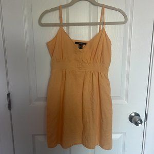 Forever 21 Orange Babydoll Dress With Tie Back